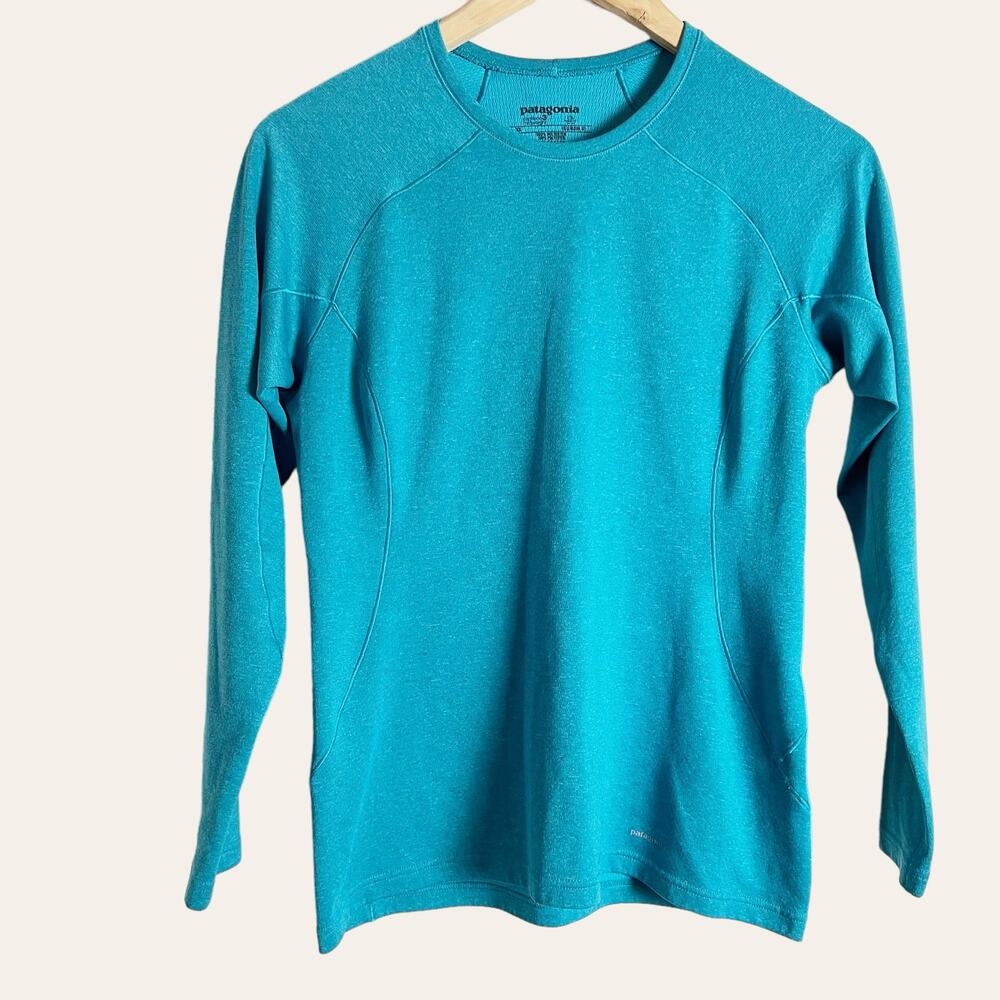 Patagonia Capilene 3 Long Sleeve Blue Baselayer Midweight Polartec Dry Shirt
